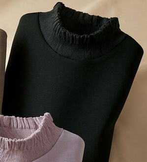 LAVIENNE（ラヴィエンヌ）の「大人の上品トレーナー（カットソー）」｜チャコール