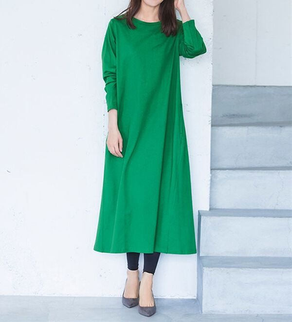 RANAN（ラナン）の「【選べる２丈】＜ＢＣ＞ポケット付マキシワンピース（その他ワンピース）」｜詳細画像