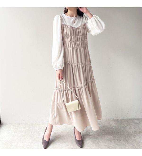 GeeRA（ジーラ）の「オケージョンにも対応！コルセット風デザインワンピ（その他ワンピース）」｜詳細画像