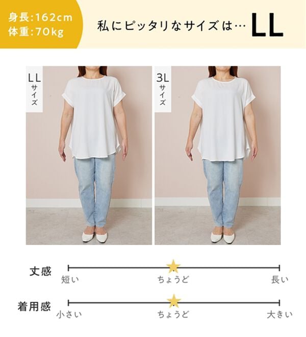 alotta（アロッタ）の「【接触冷感】ドレープＴブラウスチュニック（チュニック）」｜詳細画像
