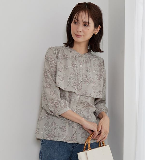 BELLUNA（ベルーナ）の「ケープ風デザインブラウス（ブラウス）」｜詳細画像