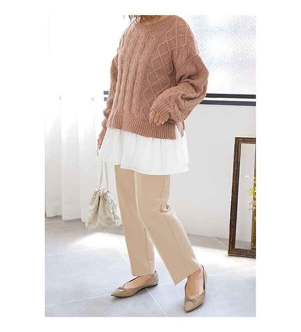 ポケットフリル付テーパードパンツ - ベルーナ【公式】