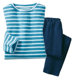 LAVIENNE（ラヴィエンヌ）の「【とろける肌心地】綿１００％あったかスムースパジャマ（パジャマ・ルームウェア）」｜セージ