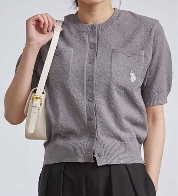 RANAN（ラナン）の「＜U.S.POLO ASSN.＞ コンパクトニットカーデ（ニットカーディガン）」｜グレー