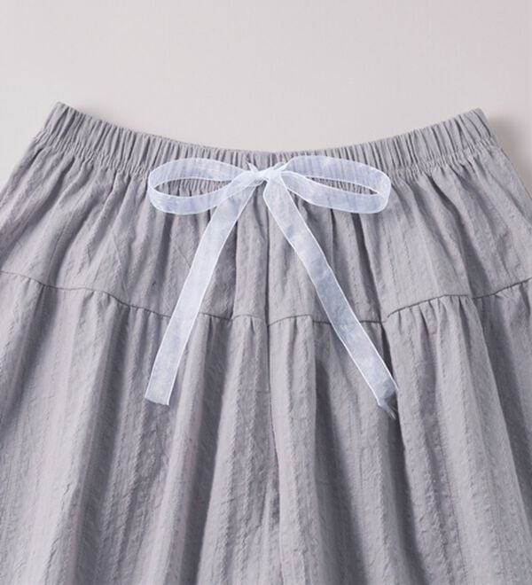 YU'NOW（ユナウ）の「【上下２点セット】スクエアネックドビーストライプパジャマ（パジャマ・ルームウェア）」｜詳細画像