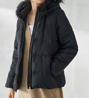 RANAN（ラナン）の「リアルファー付ダウンショートコート（ショートコート）」｜ブラック
