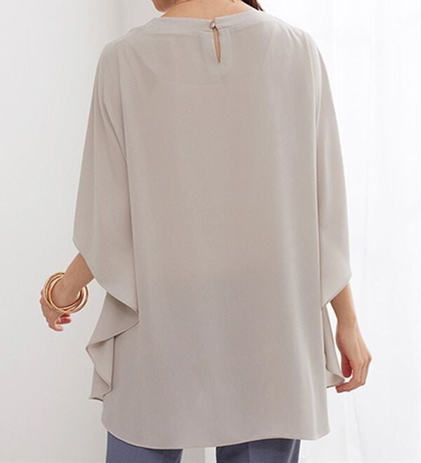 BELLUNA（ベルーナ）の「ＵＶ対策！涼やかケープ風ブラウス（ブラウス）」｜詳細画像
