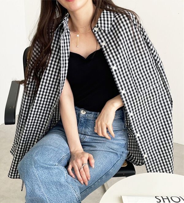 GeeRA（ジーラ）の「アソート柄オーバーサイズシャツ（シャツ）」｜詳細画像