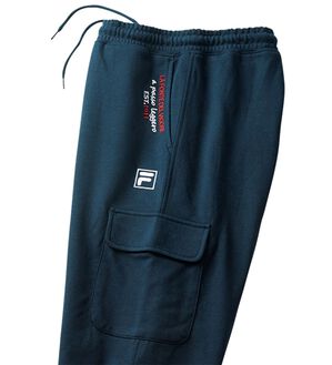 「＜フィラ＞サラッと快適！ゆったり７分袖ライトトレーナー・７分丈カーゴパンツ（メンズトレーナー）」｜ネイビー(パンツ)