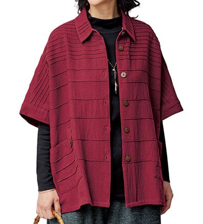 BELLUNA（ベルーナ）の「綿１００％タックデザインジャケット（その他ジャケット）」