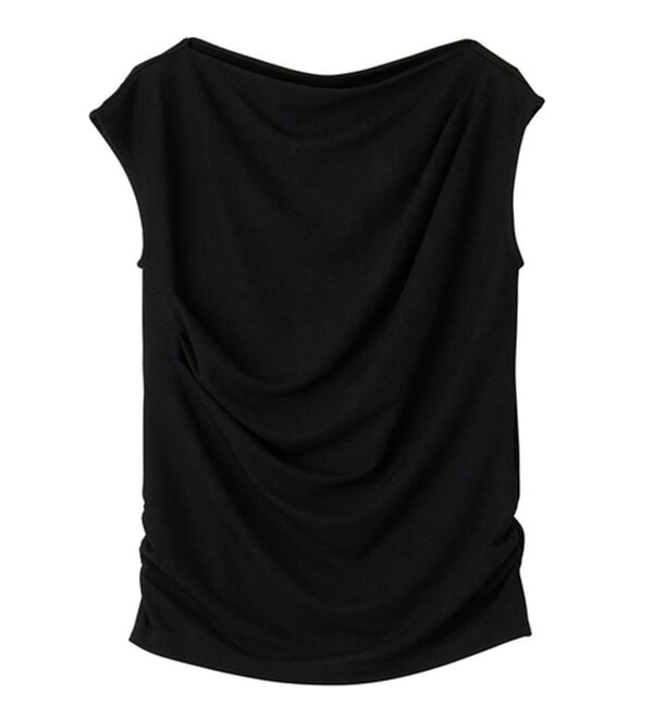 RANAN（ラナン）の「【ひんやり・ＵＶ】タックドレープフレンチスリーブカットソー（Tシャツ）」｜詳細画像