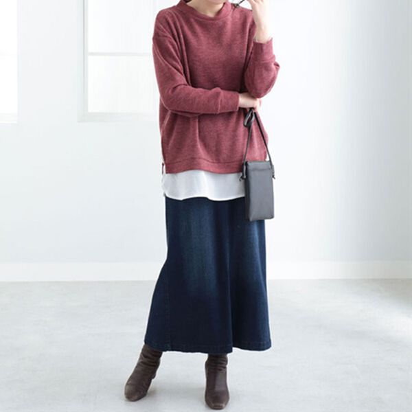 BELLUNA（ベルーナ）の「肩ボタン布帛切替チュニック（チュニック）」｜詳細画像