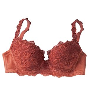 LAVIENNE（ラヴィエンヌ）の「【ラヴィモア】気分も上がるご褒美レースブラ・ショーツ（ブラジャー）」｜オリエンタルオレンジ