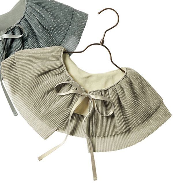 RANAN（ラナン）の「＜キャセリーニ＞キラキラプリーツフリル付け衿（その他ファッション小物）」｜ゴールド