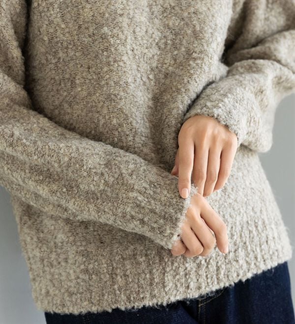 BELLUNA（ベルーナ）の「やわらかブークレニットプルオーバー（ニット・セーター）」｜詳細画像