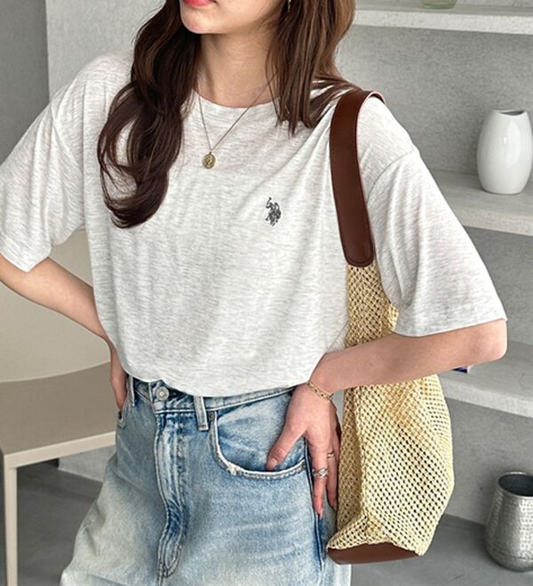 GeeRA（ジーラ）の「【Ｕ．Ｓ．　ＰＯＬＯ　ＡＳＳＮ．】スラブシアーTシャツ（Tシャツ）」｜詳細画像