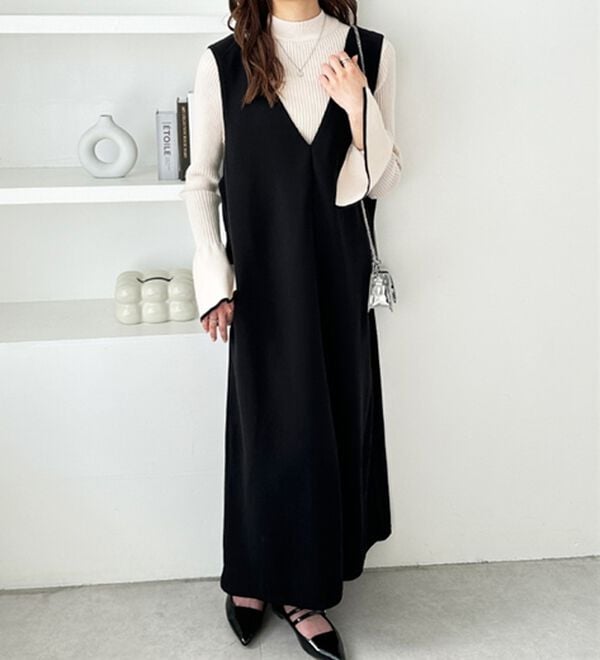 GeeRA（ジーラ）の「楽ちん！ストレッチ前後２ＷＡＹジャンパースカート（ジャンパースカート）」｜詳細画像