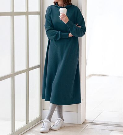 BELLUNA（ベルーナ）の「【毛玉になりにくい】あったかキレイ！大人のこだわりワンピース（カットソーワンピース）」