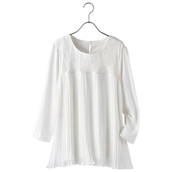 BELLUNA（ベルーナ）の「【２枚組】フォーマル対応プリーツブラウス（チュニック）」｜詳細画像