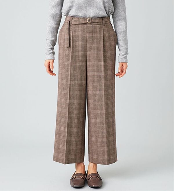 BELLUNA（ベルーナ）の「サマ見え（ウォーム）ベルト付ワイドパンツ（ワイドパンツ・ガウチョ）」｜詳細画像