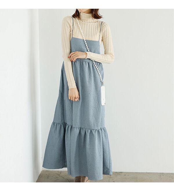 GeeRA（ジーラ）の「ふくれジャカードキャミワンピース（その他ワンピース）」｜詳細画像
