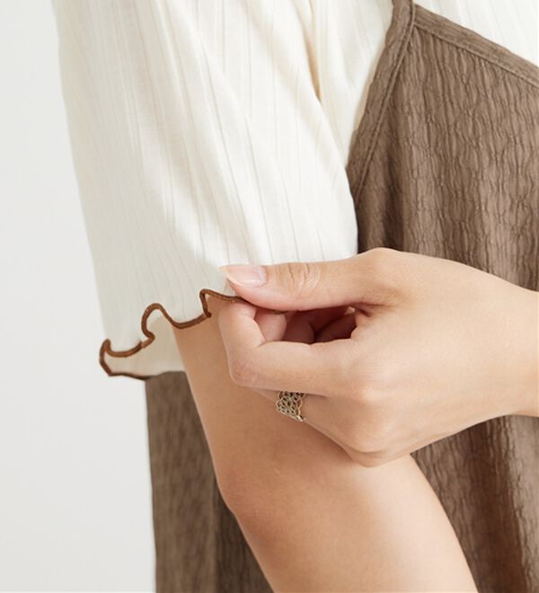 BELLUNA（ベルーナ）の「【2点セット】メローインナー＆キャミワンピースセット（アンサンブル）」｜詳細画像