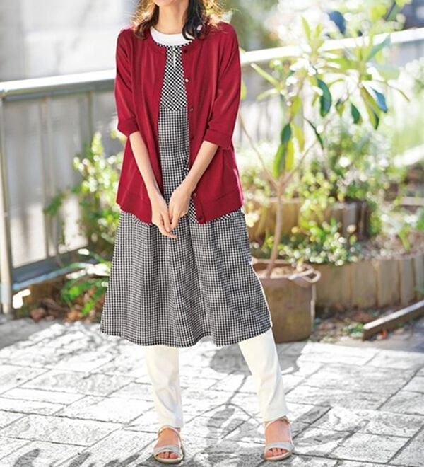 BELLUNA（ベルーナ）の「ヒンヤリ冷感！洗える５分袖カーディガン（ニットカーディガン）」｜詳細画像