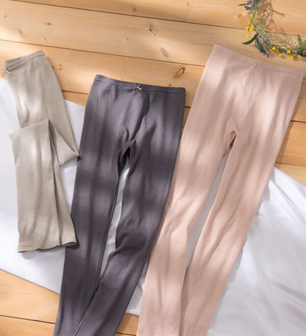 LAVIENNE（ラヴィエンヌ）の「お肌に優しいオーガニックコットン７分丈ボトム（肌着・インナーウェア）」｜詳細画像