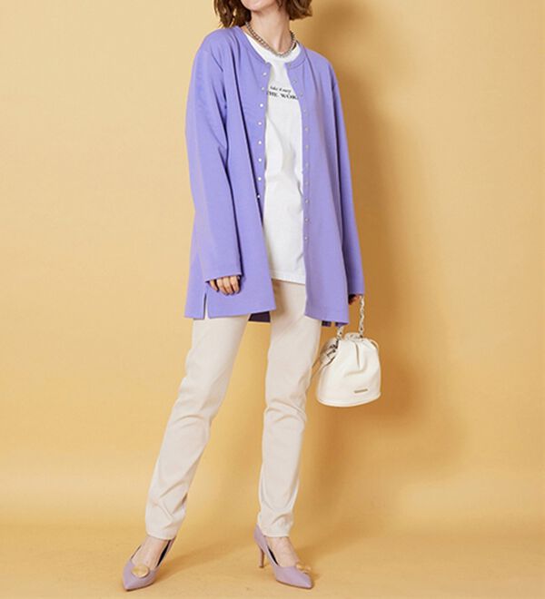 BELLUNA（ベルーナ）の「時短コーデ！ダンボール素材ロングカーデアンサンブル（アンサンブル）」｜詳細画像