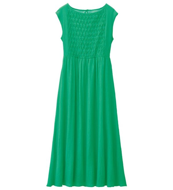 RANAN（ラナン）の「ひんやり！シャーリング風デザインロングワンピース（ロングワンピース）」｜詳細画像