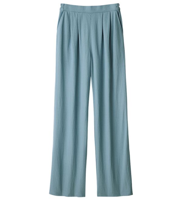 ルフラン（ルフラン）の「タック入りワイドパンツ＜プティール＞（ワイドパンツ・ガウチョ）」｜サックス