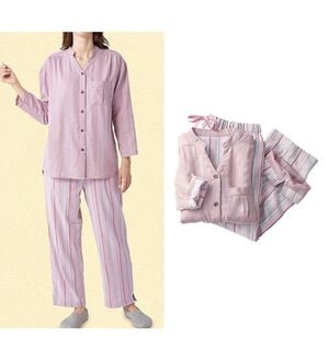 LAVIENNE（ラヴィエンヌ）の「【オーガニックコットン使用】綿１００％Ｗガーゼのルームパジャマ（パジャマ・ルームウェア）」｜モーヴ