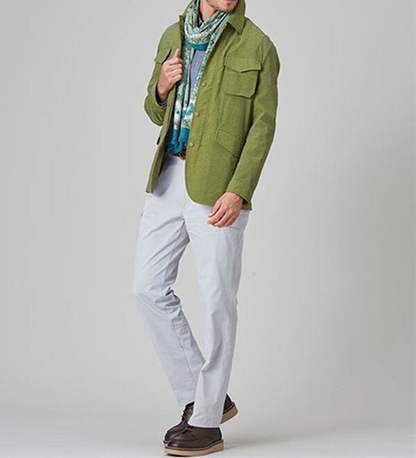 「＜コムルヴァン・オム＞ミリタリーライトジャケット（メンズジャケット）」｜詳細画像