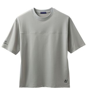 「＜コムルヴァン・オム＞ゆったりサッカー素材Ｔシャツ（メンズＴシャツ）」｜グレー