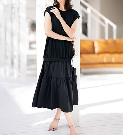 RANAN（ラナン）の「ティアードドッキングワンピ（ドッキングワンピース）」