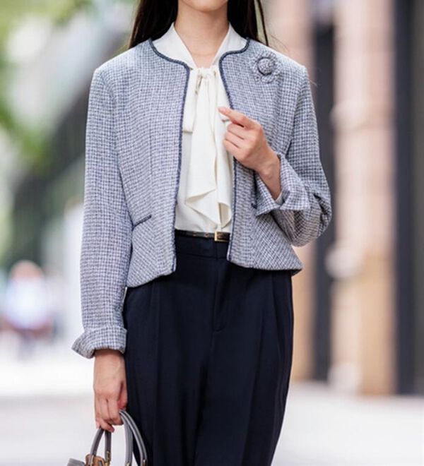 入卒式/セレモニー】ツイード着回し5点セットスーツ 2ジャケット