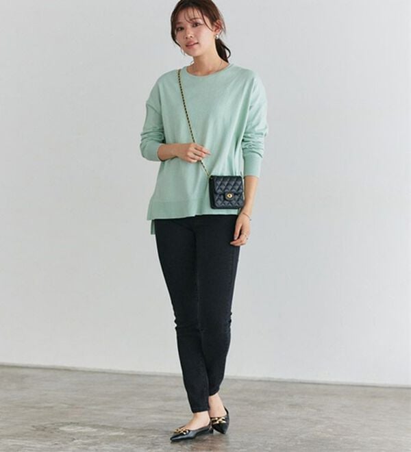 Pierrot（ピエロ）の「【ＸＳ～４Ｌ】ストレッチスキニーデニムパンツ（フルレングスパンツ）」｜詳細画像