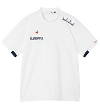 「＜ルコック＞ゴルフ　マーキングデザイン半袖モックネックシャツ（メンズシャツ）」