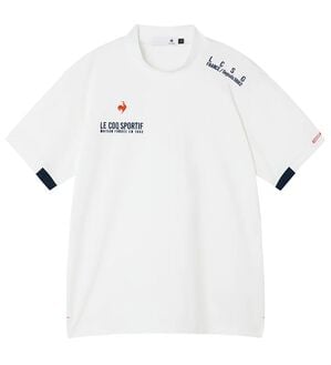 「＜ルコック＞ゴルフ　マーキングデザイン半袖モックネックシャツ（メンズシャツ）」｜詳細画像