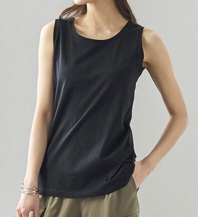 BELLUNA（ベルーナ）の「ヒンヤリ綿１００％大人顔タンクトップ（タンクトップ・キャミソール）」