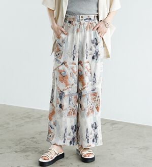 GeeRA（ジーラ）の「プリントリラックスワイドパンツ（フルレングスパンツ）」｜詳細画像