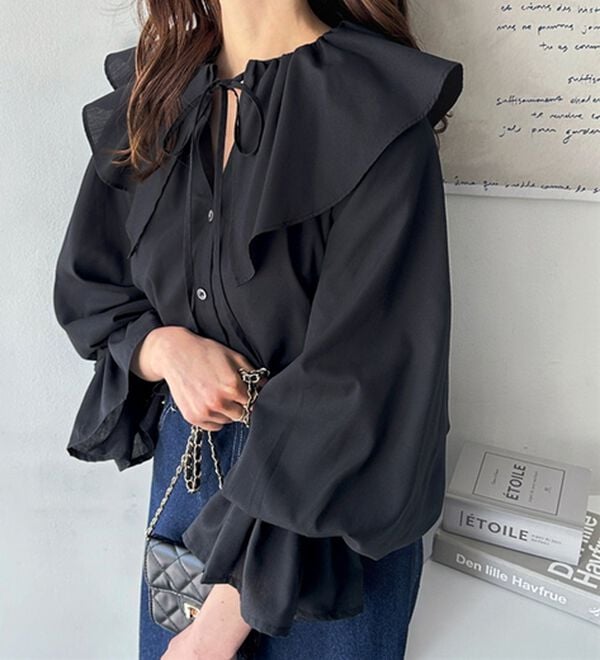 GeeRA（ジーラ）の「ビッグフリルカラーブラウス（ブラウス）」｜詳細画像