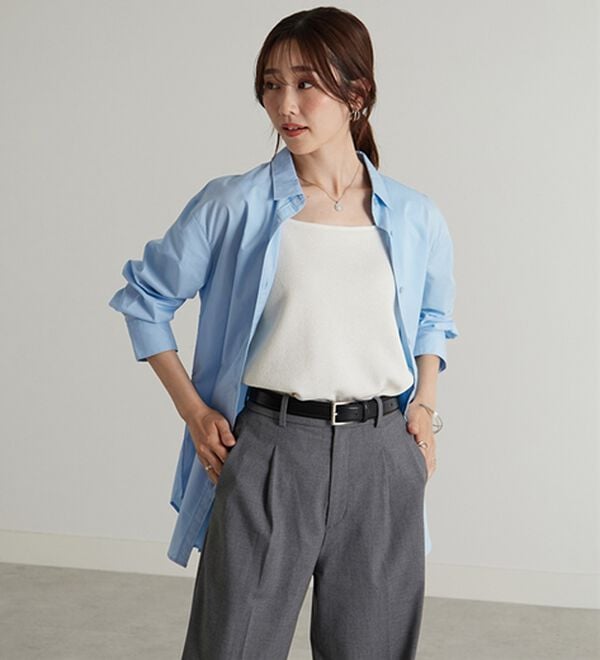 BELLUNA（ベルーナ）の「＜ＳＯＬＯＴＥＸ（Ｒ）＞ストレッチビッグシャツ（シャツ）」｜詳細画像