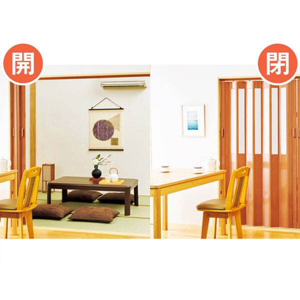 iellio（イエリオ）の「素敵に間仕切りパネルドア（のれん・間仕切り・カフェカーテン）」｜詳細画像