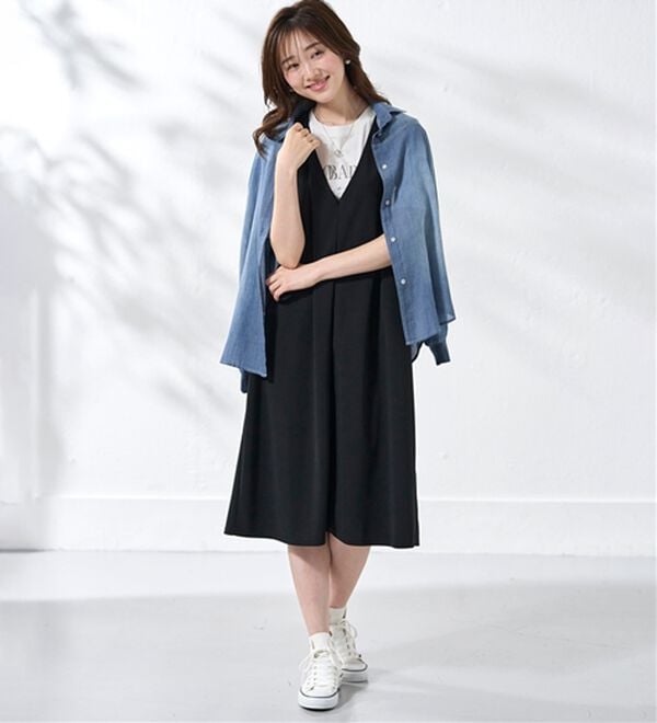 BELLUNA（ベルーナ）の「柔らかシアーデニム素材シャツチュニック（チュニック）」｜詳細画像