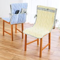 「綿１００％ヘリンボーンキルトチェアカバー（チェアカバー・チェアパッド）」