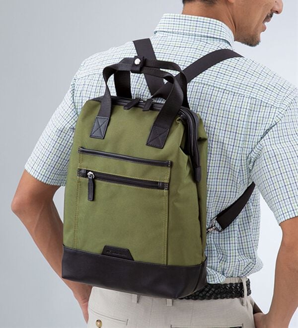 「＜ゴールデンベア＞大きく開き、中が見やすい３ＷＡＹバッグ（その他メンズバッグ）」｜詳細画像