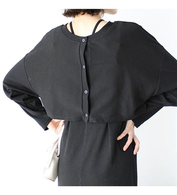 GeeRA（ジーラ）の「ミックス見えリブ素材ワンピ＆カーディガン（アンサンブル）」｜詳細画像