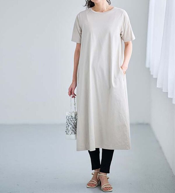 RANAN（ラナン）の「＜ＢＣ＞綿１００％ひんやりポケット付マキシワンピース（その他ワンピース）」｜詳細画像