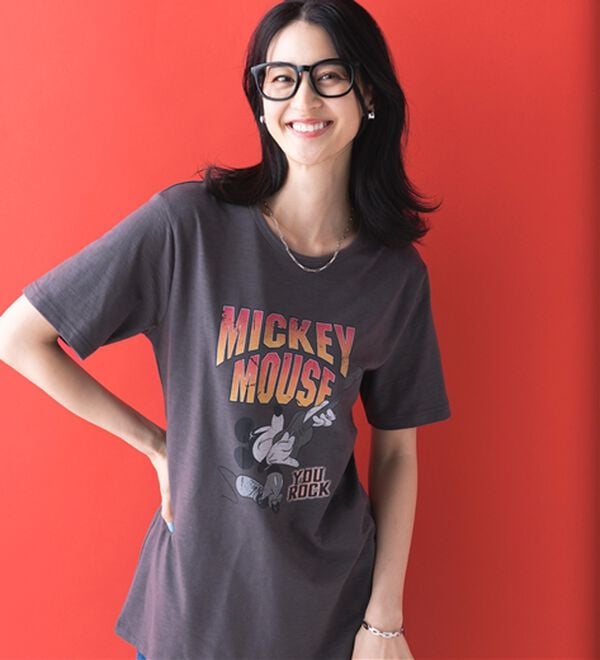 BELLUNA（ベルーナ）の「＜Ｄｉｓｎｅｙ＞キャラクタープリントヴィンテージ風Ｔシャツ（チュニック）」｜詳細画像